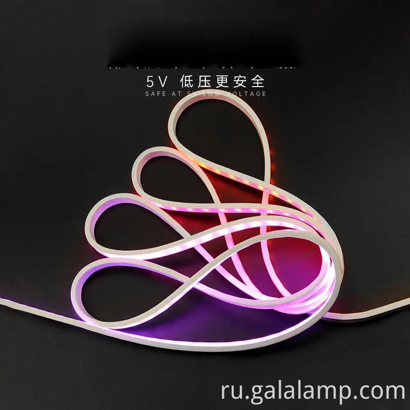 12*5 мм 5V RGB Светодиодные адресаты неоновых гибких полосок